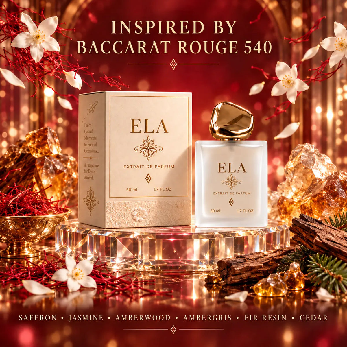 ELA Baccarat Rouge 540 Inspired Extrait de Parfum 50ml unisex perfume Bangladesh
