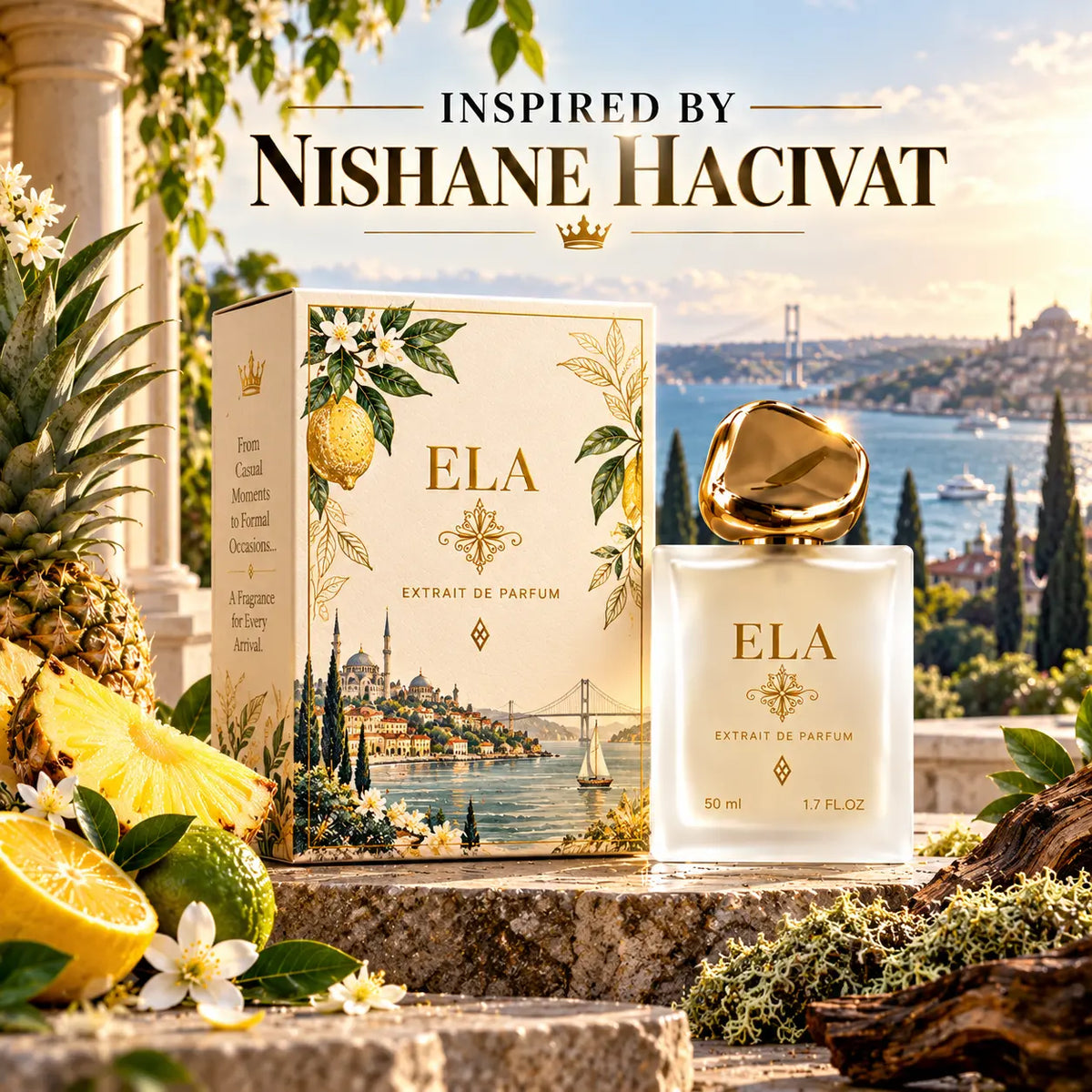 ELA Nishane Hacivat Inspired Extrait de Parfum 50ml pineapple woody perfume Bangladesh