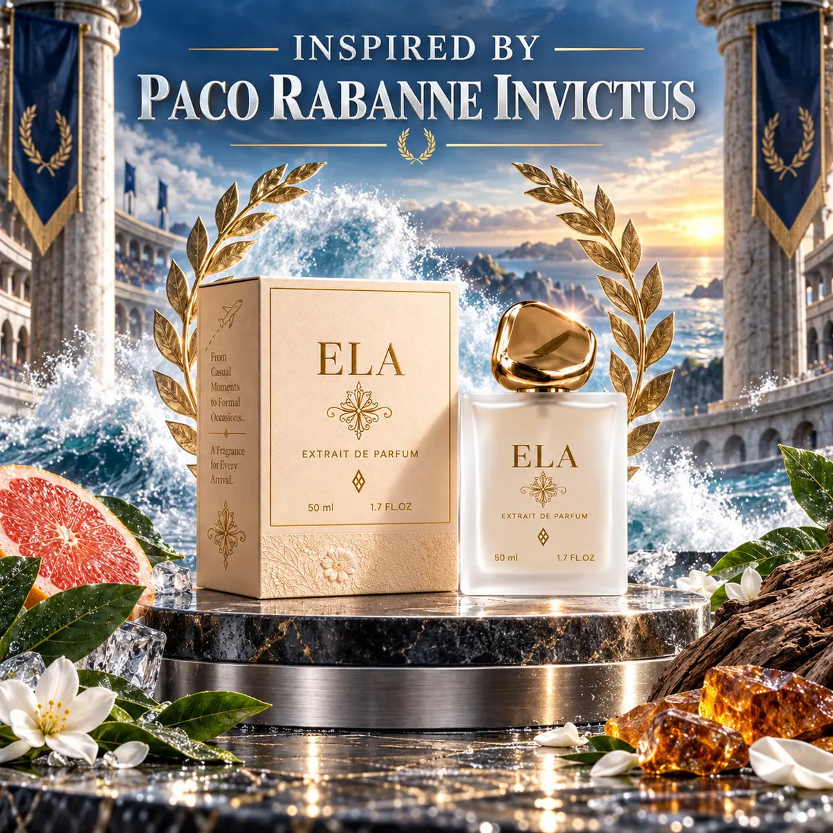 ELA Paco Rabanne Invictus Inspired Extrait de Parfum 50ml men's perfume Bangladesh
